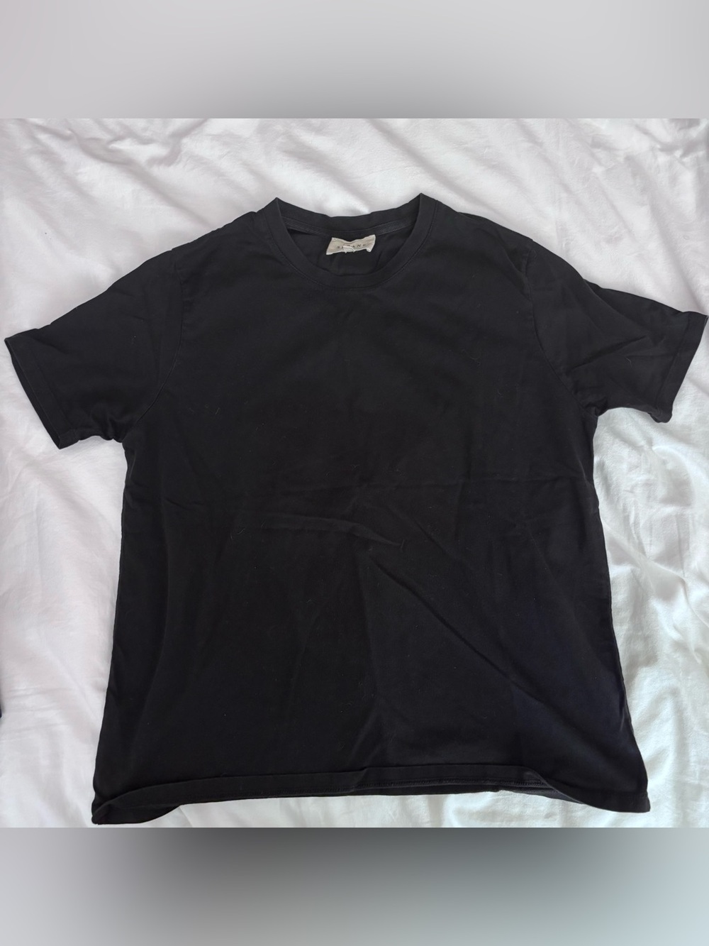 Sezane Classic Black Short-Sleeve Crew Tee M